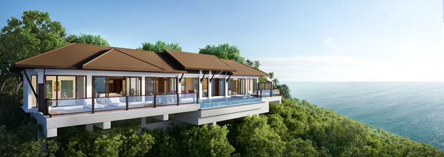 Kiến trúc mở cùng hồ bơi vô cực đặc trưng của biệt thự biển Banyan Tree Residences 