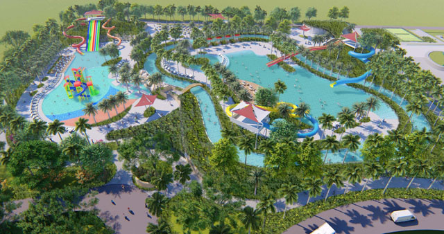 Cảnh quan công viên nước của Dự án SunBay Cam Ranh Resort & Spa.