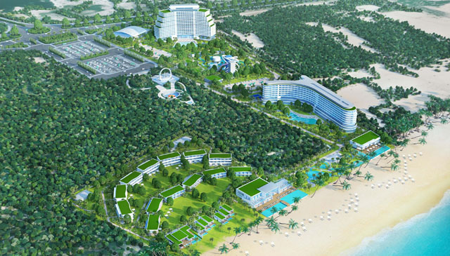 Toàn cảnh Dự án SunBay Cam Ranh Resort & Spa từ trên cao.