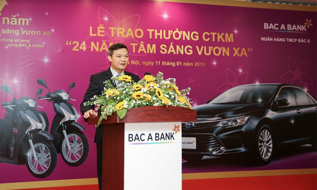 Ông Nguyễn Việt Hanh, Phó Tổng giám đốc ngân hàng TMCP Bắc Á gửi lời cảm ơn và chúc mừng tất cả các khách hàng may mắn