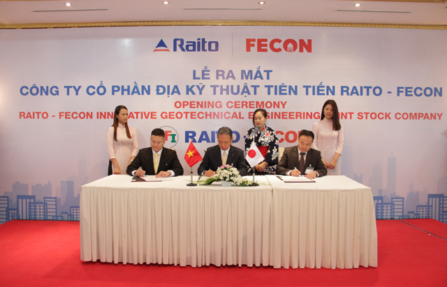Trước đó, vào năm 2016, FECON và Raito đã cùng nhau thành lập Công ty Cổ phần Địa kỹ thuật tiên tiến Raiot FECON (RFI) và hoạt động rất thành công tại Việt Nam