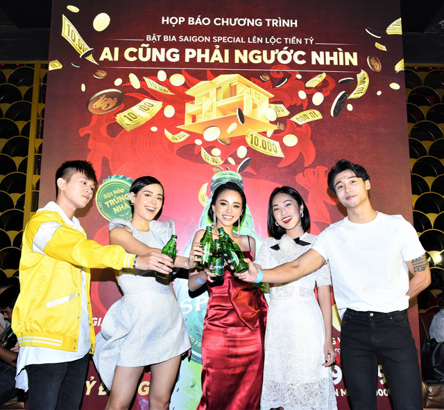 Nhiều nghệ sĩ hào hứng “Bật Bia Saigon Special lên lộc tiền tỷ”
