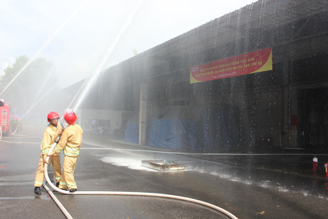Lực lượng PCCC Vedan triển khai phòng cháy chữa cháy và cứu nạn cứu hộ