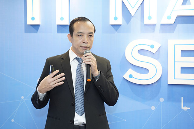 Ông Phạm Văn Trung, Phó Tổng giám đốc Kỹ thuật kiêm Giám Đốc Trung tâm Dịch vụ Quản lý hệ thống CNTT, CMC TSSG