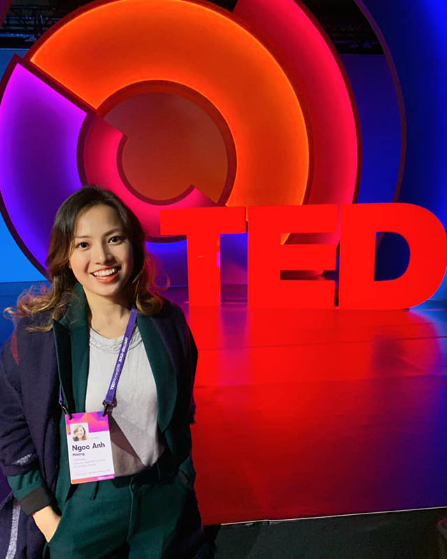 Hoàng Ngọc Anh (đại diện Việt Nam) tham dự hội nghị TEDWomen 2019 ở Mỹ