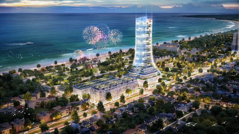 TNR Grand Palace Phú Yên với khối khách sạn thương mại dịch vụ 40 tầng chỉ cách bãi biển chưa đầy 300m kỳ vọng sẽ là biểu tượng cho sự phát triển của thành phố trẻ Tuy Hòa