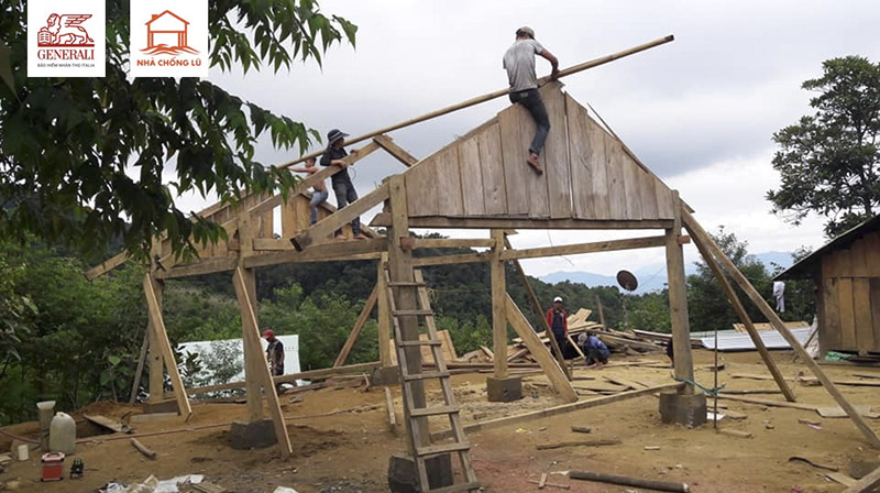 Generali tài trợ xây dựng 10 ngôi nhà chống lũ tại miền Trung do Quỹ Hỗ trợ và Phát triển Cộng đồng Sống bền vững (Sống Foundation) thực hiện