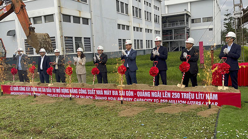 Lễ động thổ Dự án nâng công suất Nhà máy Bia Sài Gòn – Quảng Ngãi 