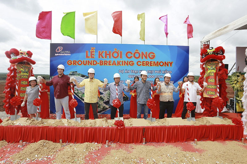 Lễ khởi công Dự án Trang trại heo thịt ứng dụng công nghệ cao tại xã Long Hà, huyện Phú Riềng, tỉnh Bình Phước tháng 10/2020