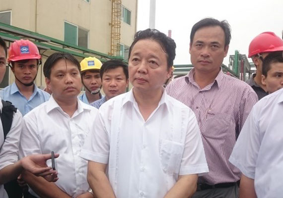              Bộ trưởng Bộ TN-MT Trần Hồng Hà kiểm tra thực địa tại Formosa Hà Tĩnh