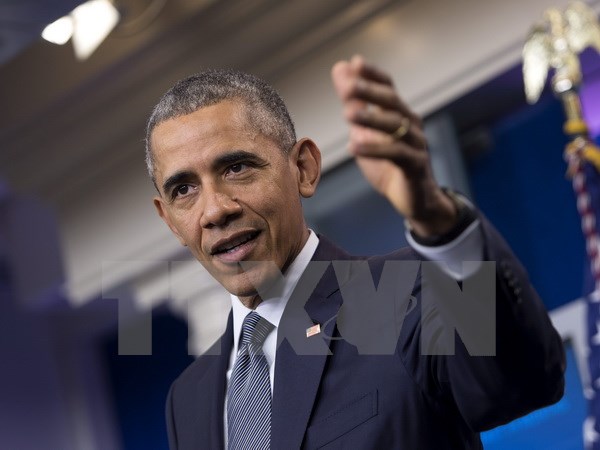 Tổng thống Mỹ Barack Obama phát biểu trong cuộc họp báo ở thủ đô Washington ngày 6/5. (Nguồn: EPA/TTXVN)