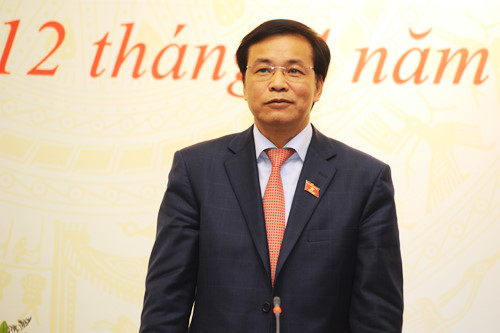 Tổng thư ký Quốc hội, Chánh văn phòng Hội đồng bầu cử quốc gia Nguyễn Hạnh Phúc. Ảnh: Giang Huy.