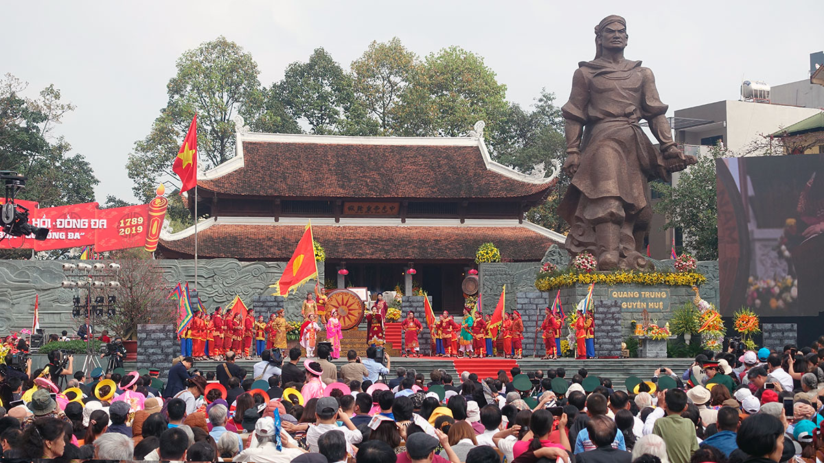 Tái hiện hình ảnh vua Quang Trung tại sân khấu Lễ kỷ niệm