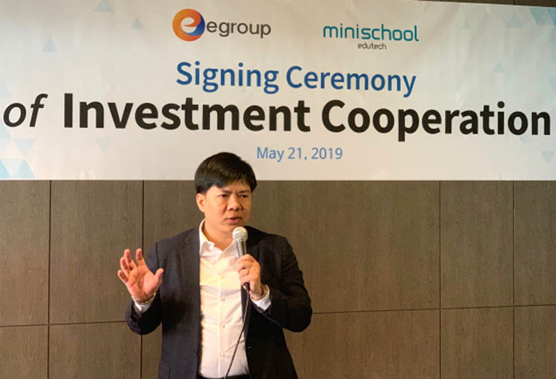 Theo ký kết, từ năm 2019 Egroup sẽ kết hợp với Minischool để đưa chương trình tiếng Anh kết hợp hai nền tảng cả online và offline vào ứng dụng ở Việt Nam.