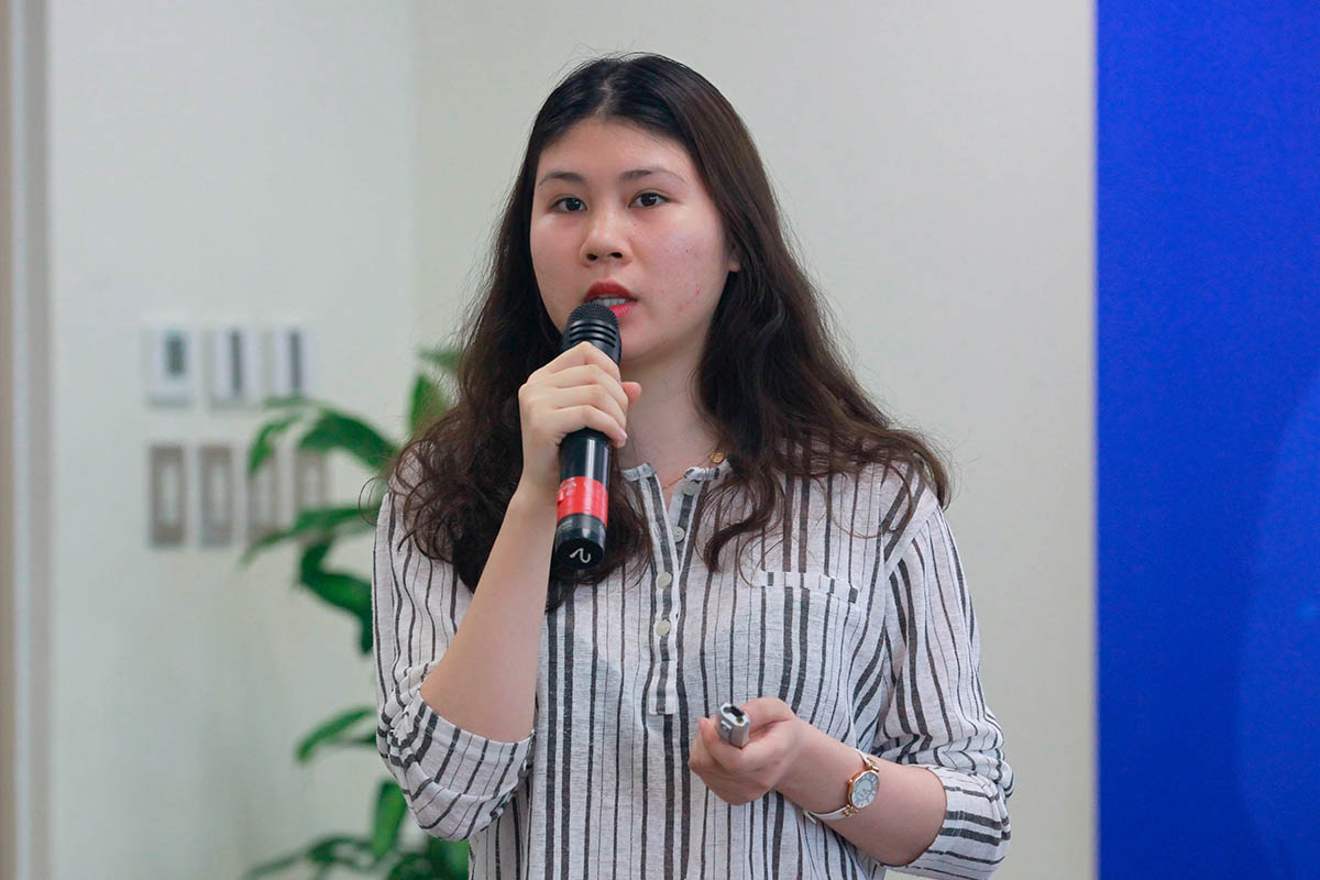 bà Nguyễn Thị Ngọc Huyền, CEO của MED Link, top 3 cuộc thi khởi nghiệp tại Ngày hội khởi nghiệp đổi mới sáng Techfest 2018