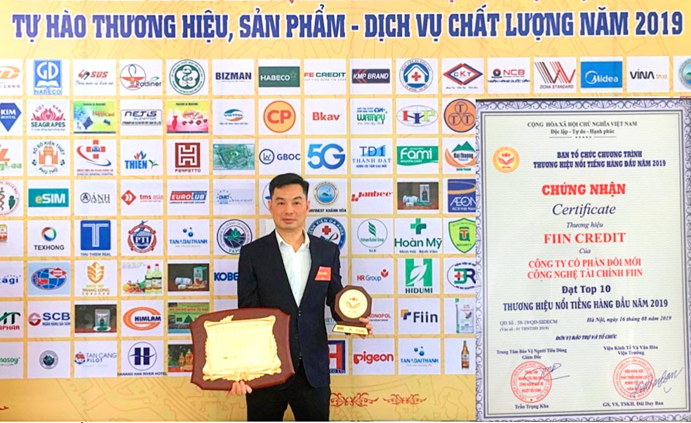 CEO Fiin – ông Trần Việt Vĩnhđược vinh danh “doanh nhân Vàng Việt Nam2019