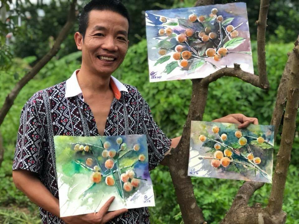 Không chỉ làm thơ, viết nhạc, Nguyễn Vĩnh Tiến còn rất thích vẽ.
