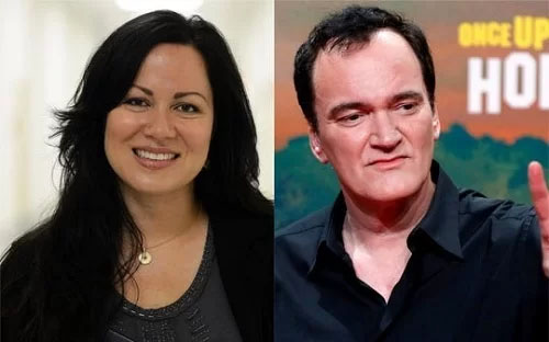 Shannon Lee (trái) và Quentin Tarantino. Ảnh: AFP.