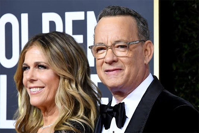 Tom Hanks và Rita Wilson tham dự lễ trao giải Quả cầu vàng thường niên lần thứ 77 tại Beverly Hills, California. Ảnh: Getty