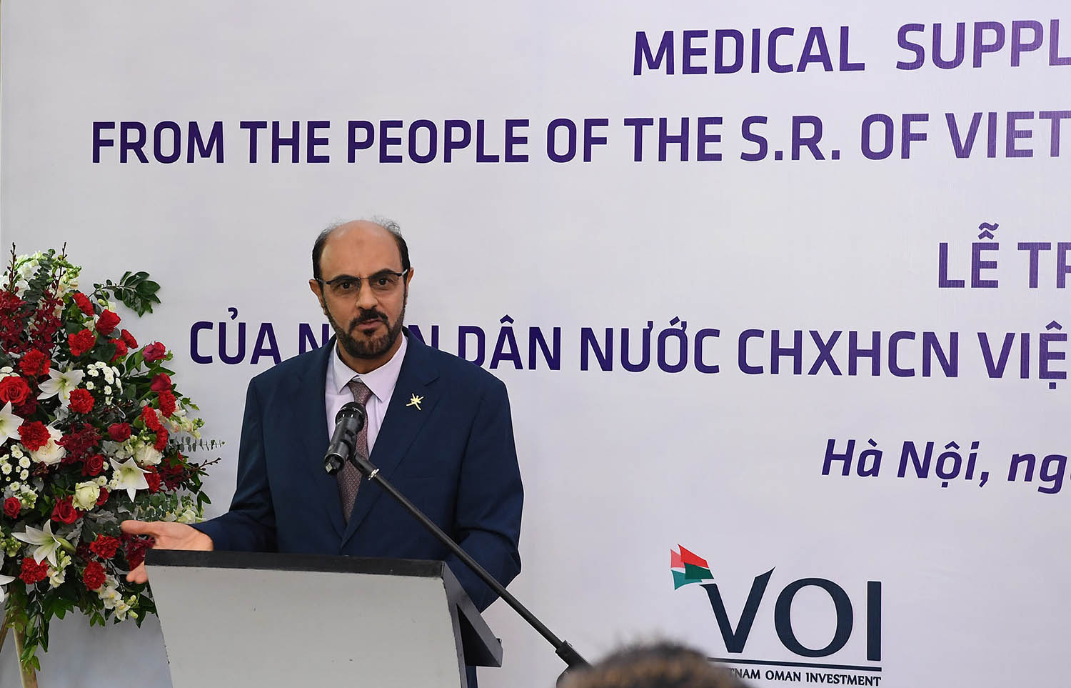 Ngài Đại sứ Saleh Mohamed Ahmed Al Suqri, Trưởng Cơ quan đại diện Vương quốc Ô-man tại Việt Nam phát biểu cảm ơn