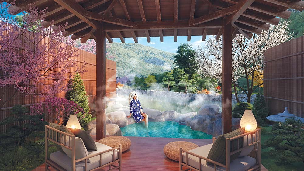 100% các căn biệt thự tại Sun Onsen Village - Limited Edition đều được dẫn trực tiếp nguồn khoáng nóng quý giá từ thiên nhiên Quang Hanh vào tận nhà