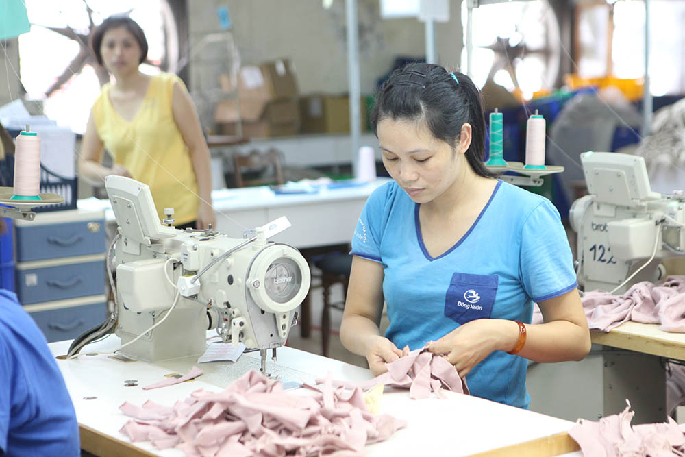Hàng dệt may là một trong những ngành hàng tăng trưởng tốt và đạt giá trị lớn. Ảnh: Chí Cường.