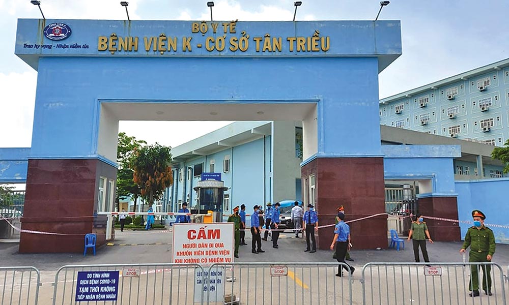 Bệnh viện K - cơ sở Tân Triều đang phải cách ly vì thành ổ dịch Covid-19