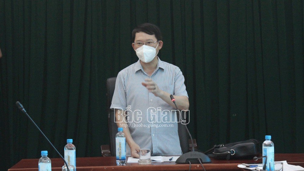 Đồng chí Lê Ánh Dương phát biểu tại buổi làm việc.