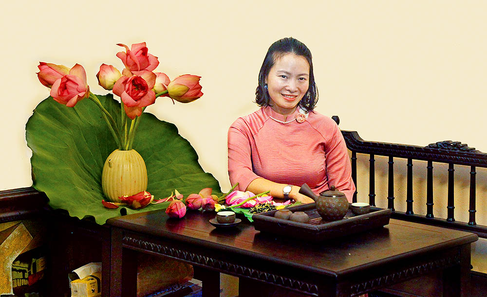 doanh nhân Nguyễn Thị Bách Diệp, chủ doanh nghiệp Sản xuất trà sen Bách Diệp