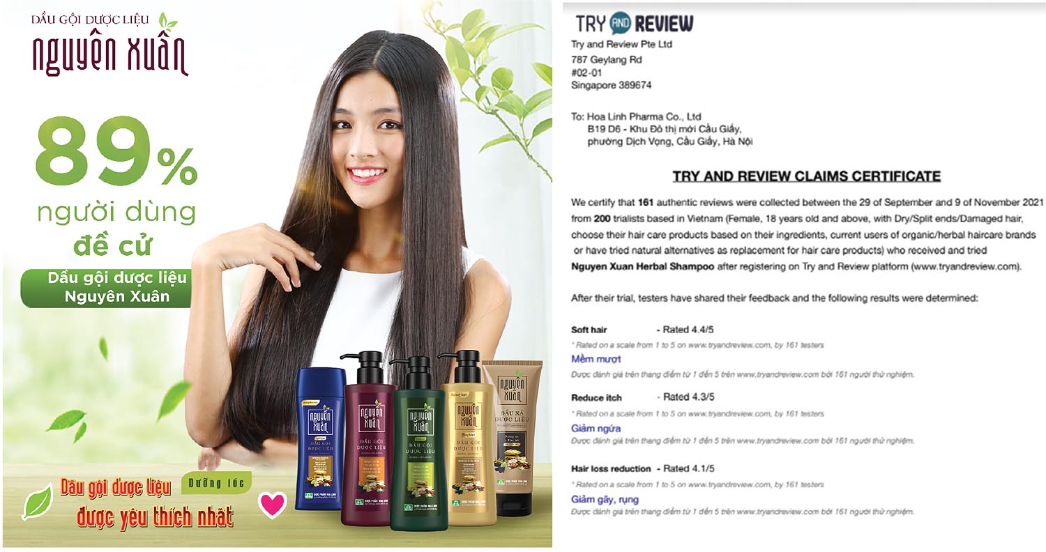 Đánh giá của Try & Review đối với dầu gội dược liệu Nguyên Xuân