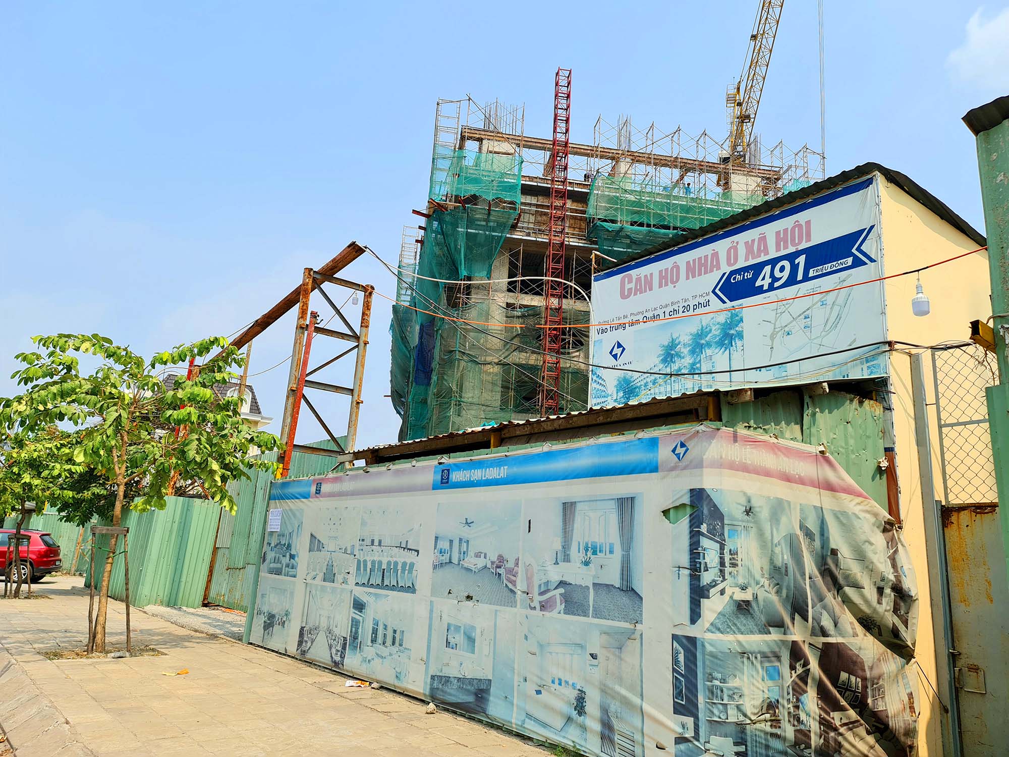 Dự án Nhà ở xã hội Lê Thành An Lạc, được xây dựng từ năm 2017, đang gặp nhiều vướng mắc 	Ảnh: T.T