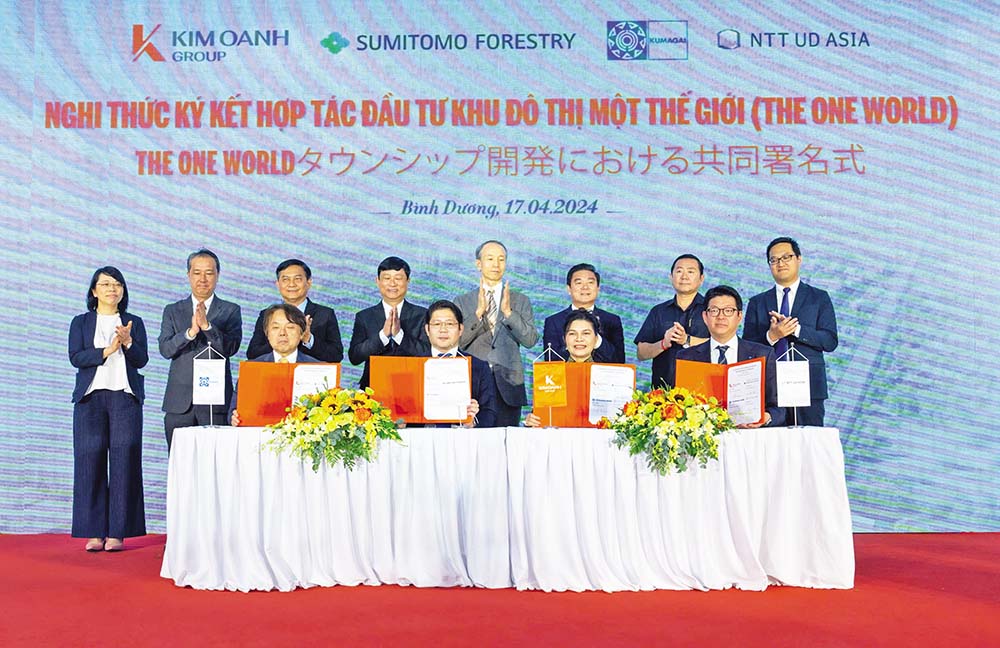 Ký kết hợp tác phát triển Dự án The One World giữa Kim Oanh Group và Sumitomo Forestry, Kumagai Gumi, NTT Urban Development