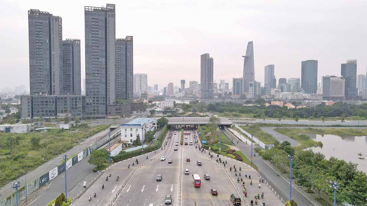 Đường hầm vượt sông Sài Gòn kết nối với quận 1,TP.HCM