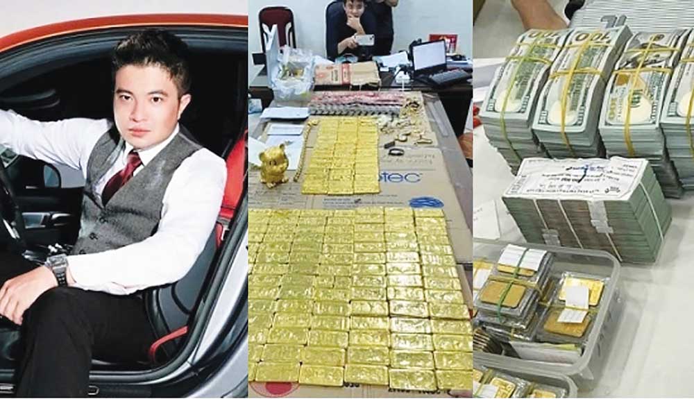 Phó Đức Nam (TikToker Mr Pips) và nhiều tang vật bị thu giữ
