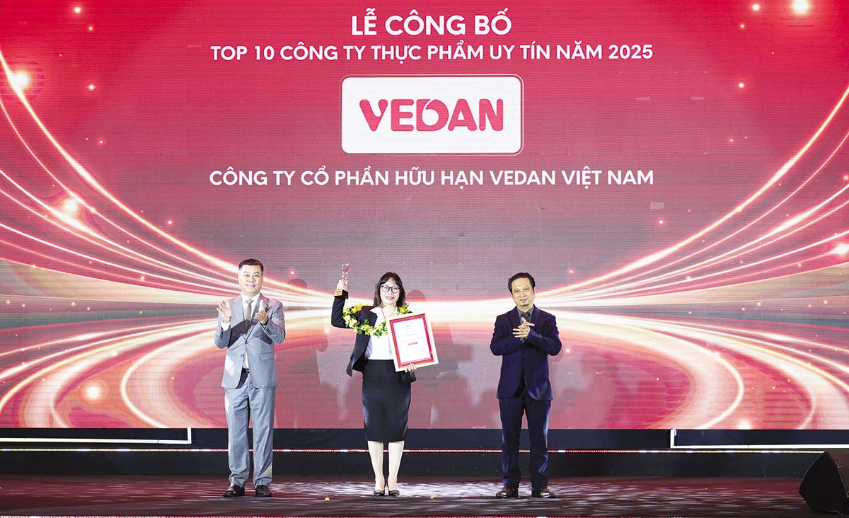 Vedan được vinh danh trong “Top 10 Công ty uy tín ngành Thực phẩm năm 2025”