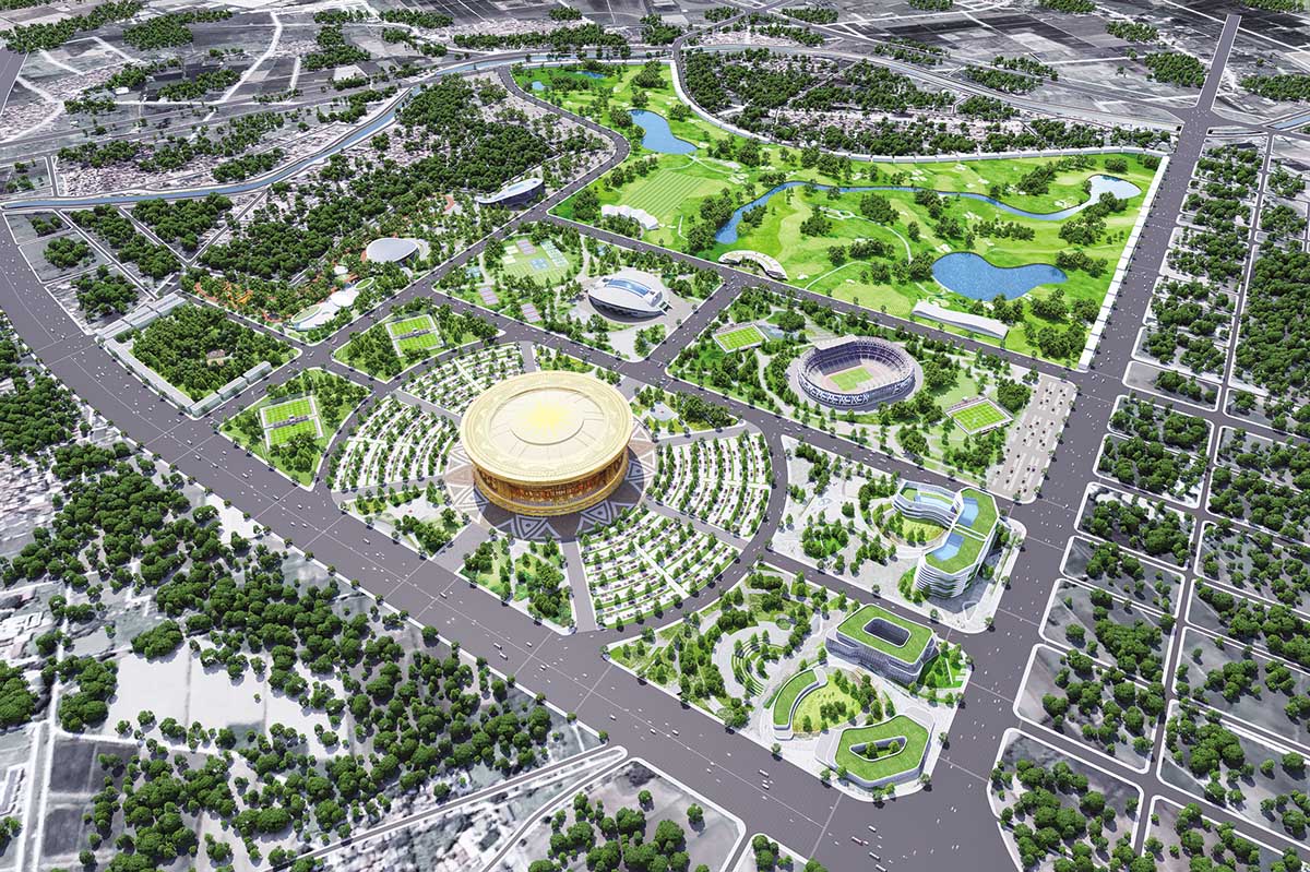 Phối cảnh Khu đ&ocirc; thị thể thao Olympic tại H&agrave; Nội do Vingroup đầu tư