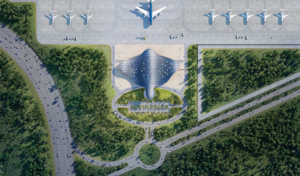 Phối cảnh Cảng h&agrave;ng kh&ocirc;ng quốc tế Ph&uacute; Quốc (Ảnh: Sun Group)
