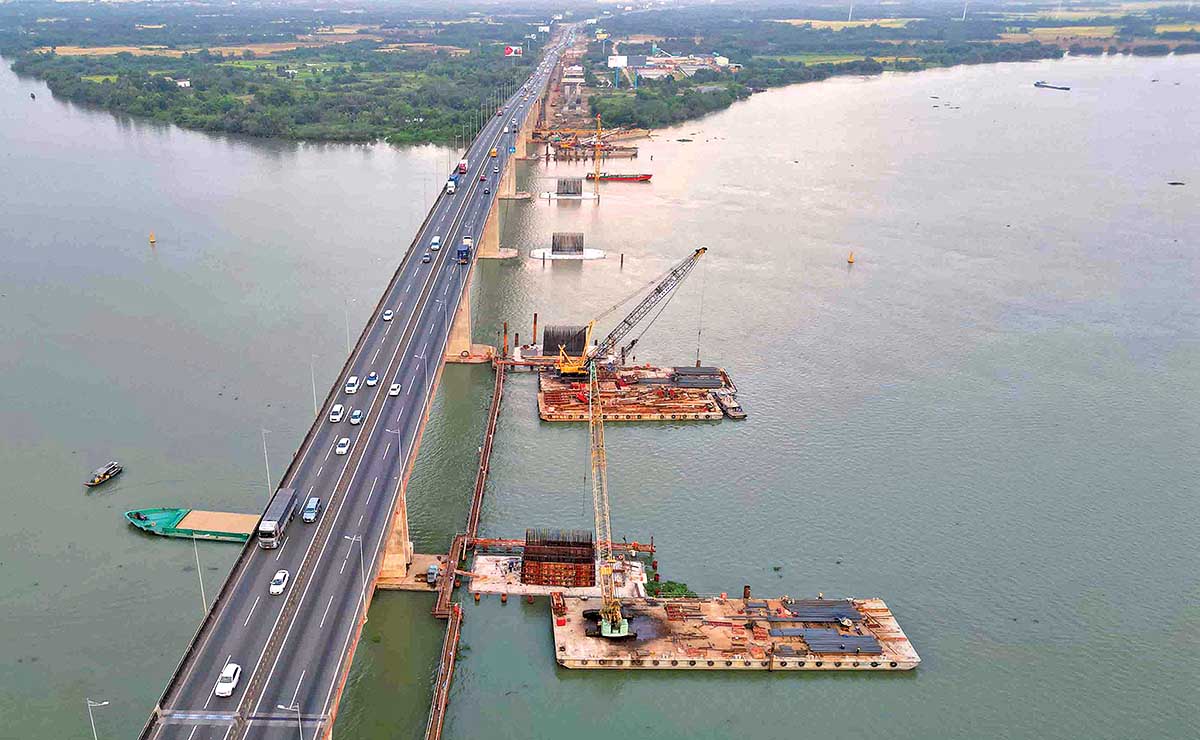 Cầu Long Th&agrave;nh 2 tại Dự &aacute;n Mở rộng cao tốc TP.HCM - Long Th&agrave;nh (Ảnh: L&ecirc; To&agrave;n)