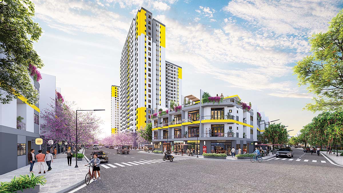Phối cảnh Khu đ&ocirc; thị Bcons City Life 