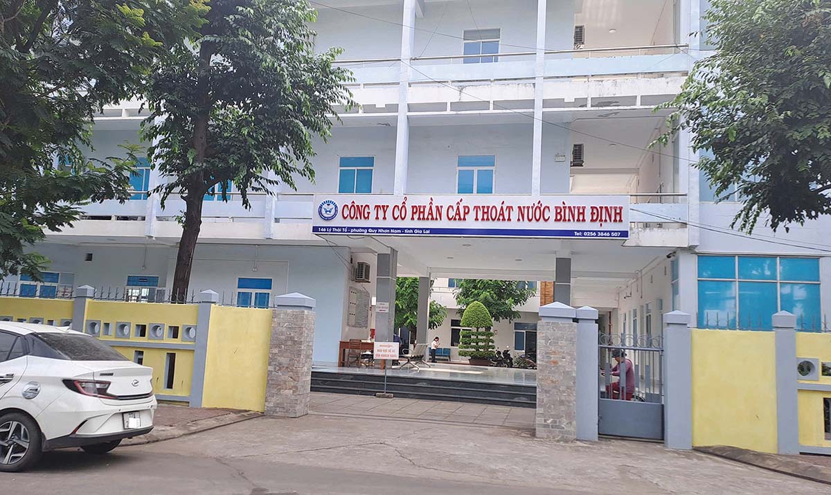Trụ sở C&ocirc;ng ty cổ phần Cấp tho&aacute;t nước B&igrave;nh Định (Ảnh: Sơn Thuận)
