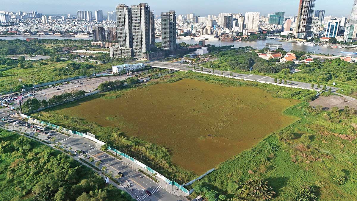 Dự án Lotte Eco Smart City Thu Thiem tại Khu đô thị mới Thủ Thiêm, TP.HCM. Phát Đạt sẽ nắm 35% vốn tại Lotte Properties HCMC, trở thành đối tác chiến lược cùng Tập đoàn Lotte phát triển Dự án có tổng vốn đầu tư dự kiến khoảng 60.000 tỷ đồng (Ảnh: Lê Toàn)