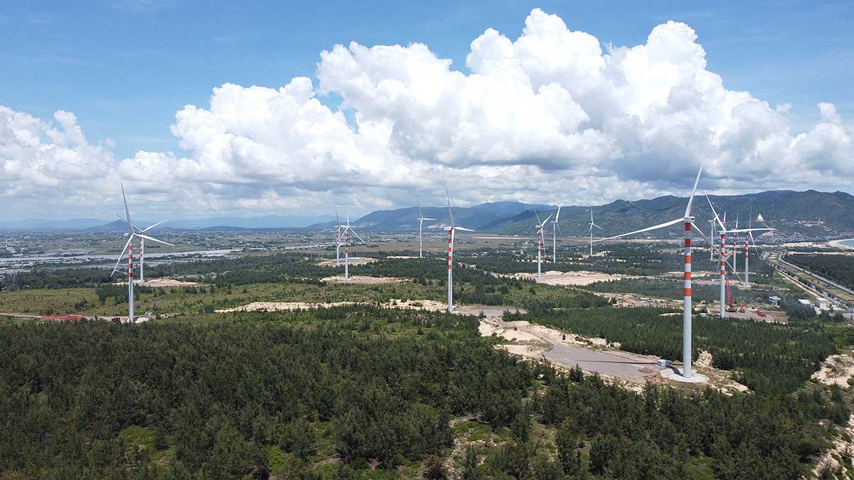 Một Dự &aacute;n điện gi&oacute; đ&atilde; đi v&agrave;o vận h&agrave;nh tại Khu kinh tế Nhơn Hội (tỉnh Gia Lai) (Ảnh: P.V)