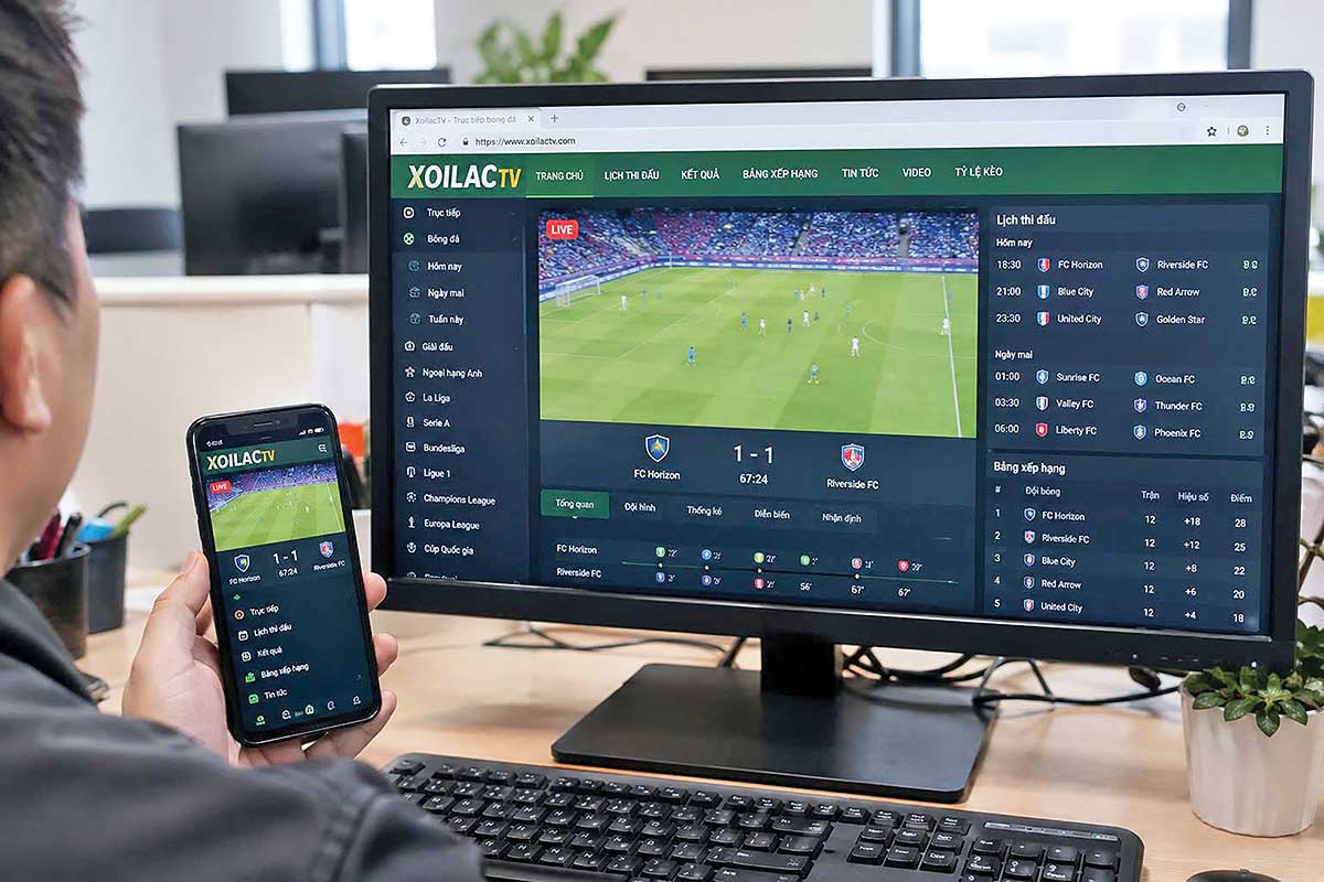 Xoilac TV đã phát sóng bóng đá lậu hàng trăm trận đấu giải Ngoại hạng Anh (Ảnh: P.V)