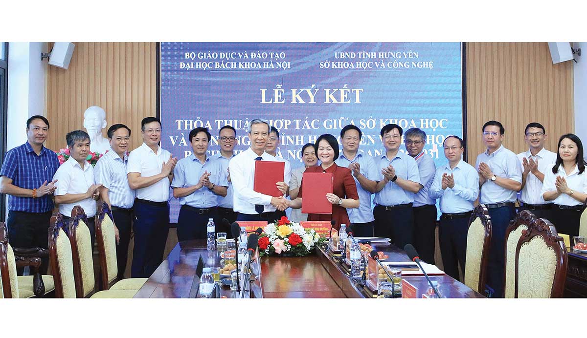 Sở khoa học v&agrave; c&ocirc;ng nghệ Hưng Y&ecirc;n v&agrave; Đại học B&aacute;ch khoa H&agrave; Nội k&yacute; kết thỏa thuận hợp t&aacute;c giai đoạn 2026 - 2031 