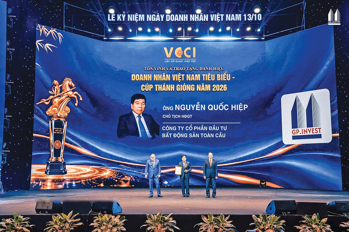 doanh nh&acirc;n Nguyễn Quốc Hiệp nhận C&uacute;p Th&aacute;nh Gi&oacute;ng - danh hiệu doanh nh&acirc;n Việt Nam ti&ecirc;u biểu 2026 