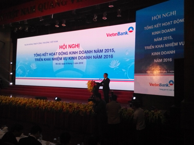 Ông Nguyễn Văn Thắng, Chủ tịch HĐQT VietinBank phát biểu tại Hội nghị