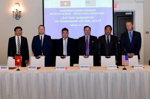 Lễ ký kết giữa các doanh nghiệp Việt Nam và Hoa Kỳ diễn ra tại Sunnylands, California, Hoa Kỳ