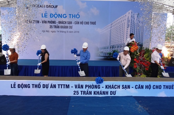 Ocean Group vừa khởi công Dự án tại địa chỉ 25 Trần Khánh Dư, Hà Nội