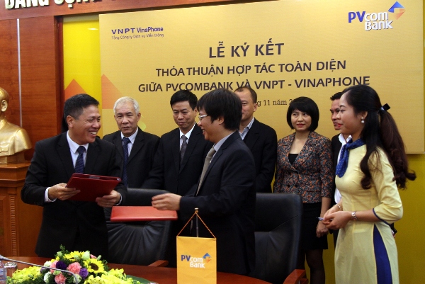 Lễ ký thỏa thuận hợp tác toàn diện giữa PVcomBank và VNPT -Vinaphone vừa diễn ra tại Hà Nội