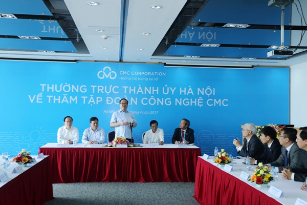 Buổi làm việc của Bí thư thành ủy Hà Nội Hoàng Trung Hải tại CMC